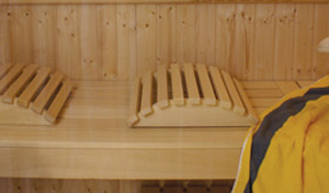 Sauna Venenstütze - Beinauflage