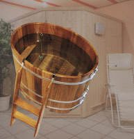 Sauna Tauchbecken oval